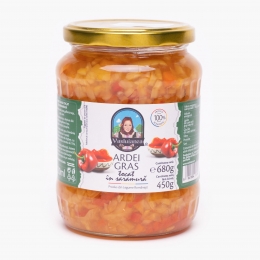 Ardei gras tocat în saramură 680g