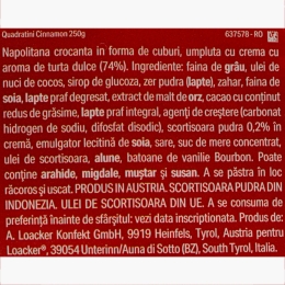 Napolitane Quadratini cinnamon 250g