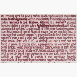 Lapte protecție solară Sensitive SPF 50 200ml