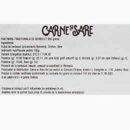 Pastramă de berbecuț 550g