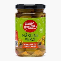 Măsline verzi umplute cu ardei roșu 300g
