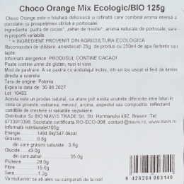 Ciocolată caldă cu portocale Choco Orange Mix, ecologică 125g