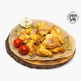 Cuburi marmorate de porc cu muștar și bere 500g