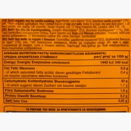 Mix eco pentru budincă de vanilie, neîndulcit, fără gluten 30g