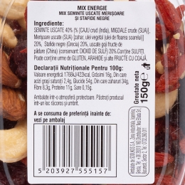 Mix semințe uscate, merișoare și stafide negre 150g