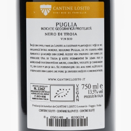 Vin roșu eco Nero di Troia, 13.5%, 0.75l