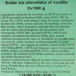 Ecler cu vanilie și ciocolată 2x100g