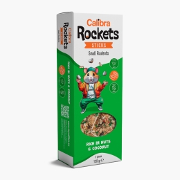 Hrană complementară batoane pentru rozătoare mici, nuci & cocos, 120g