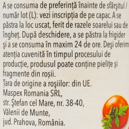 Roșii întregi în suc de roșii 400g