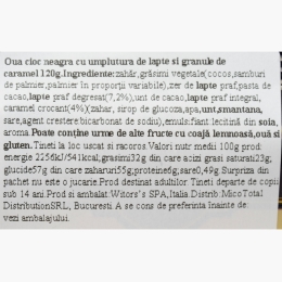 Mini ouă de ciocolată neagră cu umplutură de lapte și caramel Harry Potter, 120g