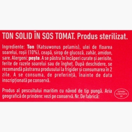 Ton solid în sos tomat 3x80g