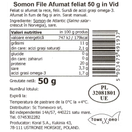 Somon file afumat feliat 50g