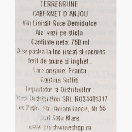 Vin rose demidulce Cabernet D'Anjou, 11%, 750ml