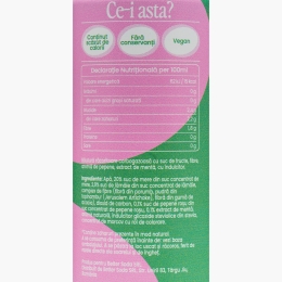 Băutură răcoritoare carbogazoasă prebiotică cu aromă de pepene roșu și mentă, doză 330ml