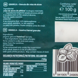 Granule ECO din miez de alune de pădure 100g