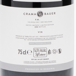 Vin roșu sec Fetească Neagră, 14.5%, 750ml