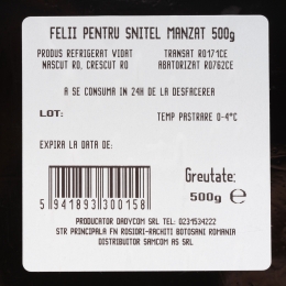 Felii pentru șnițel mânzat 500g
