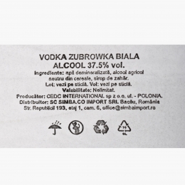 Vodcă Biała (albă) 37.5% alc. 1l