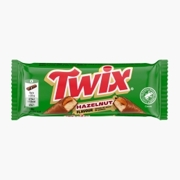 Baton cu biscuit, caramel si alune, învelit în ciocolată cu lapte 46g