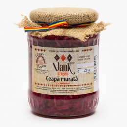 Ceapă murată cu usturoi în oțet 720g