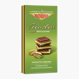 Ciocolată cu lapte cu alune Gianduja, cu umplutură de fistic 110g