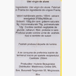 Măslinescu - Ulei virgin de alune de pădure 250ml