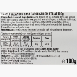 Salam din Casa Caroliștilor feliat 100g