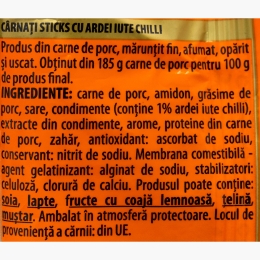 Cârnați sticks cu chilli 90g
