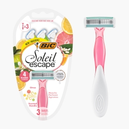Aparat de ras pentru femei Soleil Escape Citrus, 4 lame, 3 buc