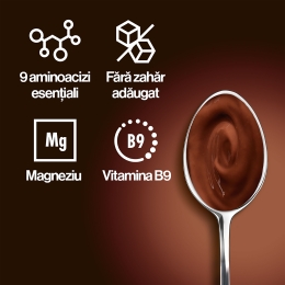 Budincă proteică cu gust de ciocolată și alune de pădure, fără zahăr adăugat 180g 