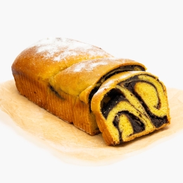 Cozonac vegan cu cremă de nucă și cacao 600g