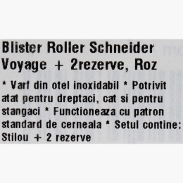 Roller Voyage roz + 2 rezerve cerneală