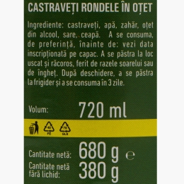 Castraveți rondele în oțet 680g