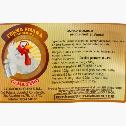 Șuncă Domino de curcan 250g