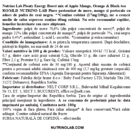 Piure cu măr, mango, portocală & ceai negru Plenty Energy Boost 180g