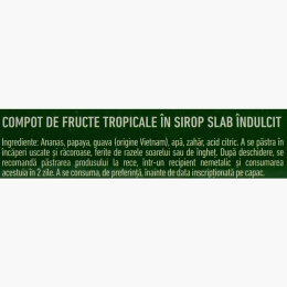 Cocktail fructe tropicale în sirop slab îndulcit 425g