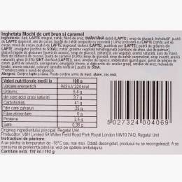 Înghețată mochi cu caramel și unt brun 192g