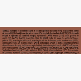 Înghețată cu aromă de ciocolată, cornet 125ml (75g)