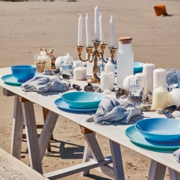 Set de masă light turquoise diwali 18 piese