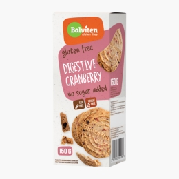 Biscuiți digestivi cu merișoare, fără zahăr adăugat și fără gluten 150g