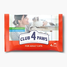 Pachet mix hrană umedă pentru pisici, pui în sos + somon în jeleu, 4x85g