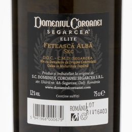 Vin alb sec Fetească Albă, 12%, 0.75l