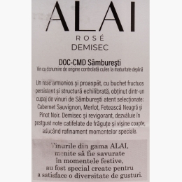 Vin rose demisec ALAI, 13.5%, 750ml