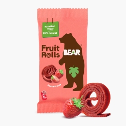 Rulouri căpșuni yoyo, fără zahăr 20g