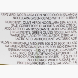 Măslinescu - Măsline verzi Nocellara cu sâmburi, în saramură, 280g