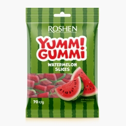 Jeleuri cu aromă de pepene verde Yummi Gummi Watermelon Slices 70g