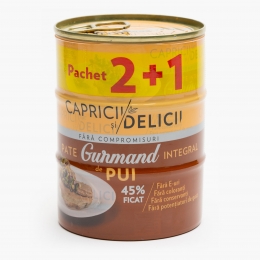 Pachet 2+1: Pate de pui 3x115g