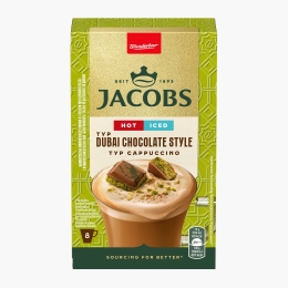 Cappuccino Dubai Chocolate Style plicuri 8x15g, cafea solubilă