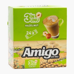 3 în 1 Hazelnut plicuri, 24x13g, mix de cafea instant