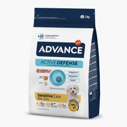 Hrană uscată pentru câini mini, cu somon, Sensitive Care, 3kg